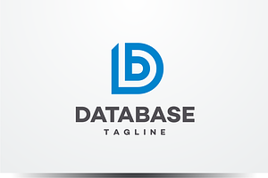 Database - Letter D B Db BD Logo