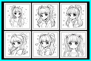 Valentine Anime Coloring Pages, a Person Illustration by protabsorkar11 (Thumbnail 2 of 7)