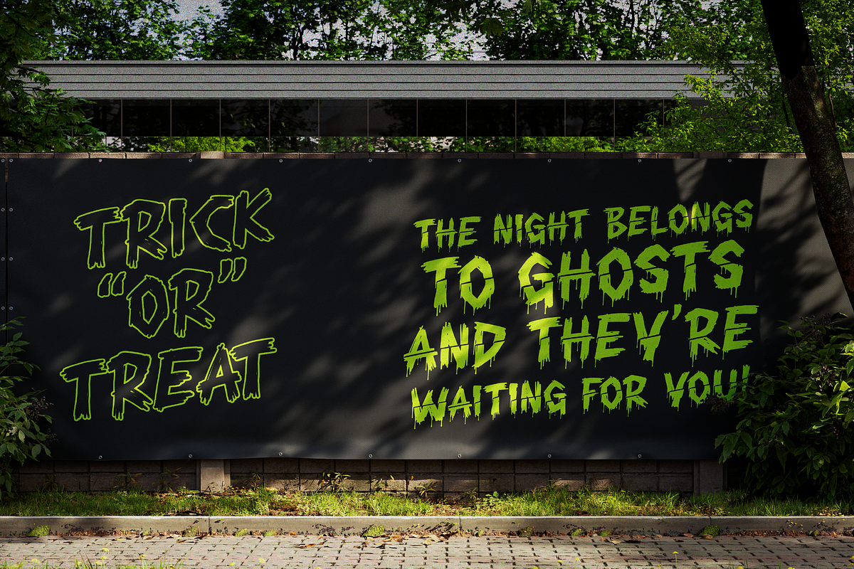 Chiller Mark | Horror Font, a Handwritten Font by Denustudios (Photo 7 of 12)