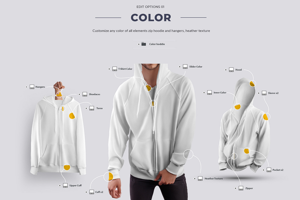24 Zip Hoodie Mockup (Collection #5), a Hoody Mockup by Grow Design Craft Studio (Photo 3 of 7)