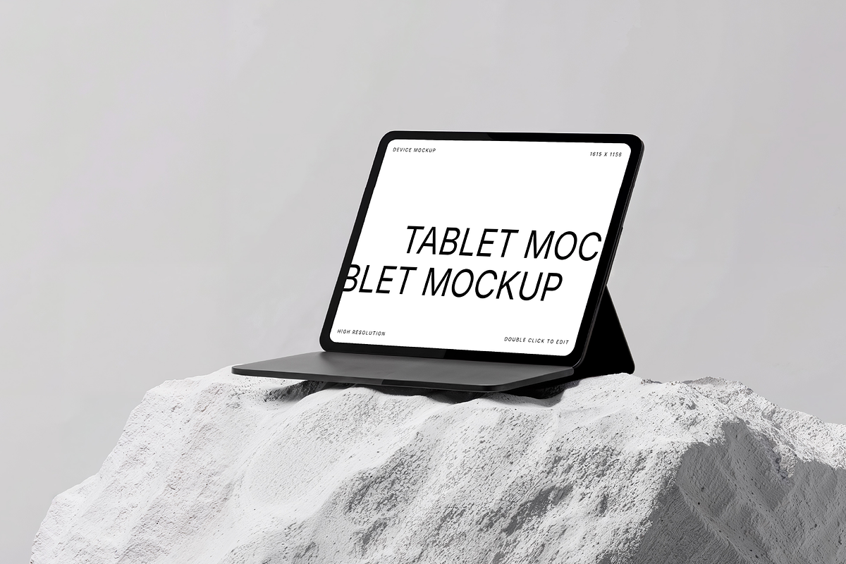 Tablet Mockup on White Stone, a Mac Mockup by rodrigofkaminski (Photo 2 of 4)