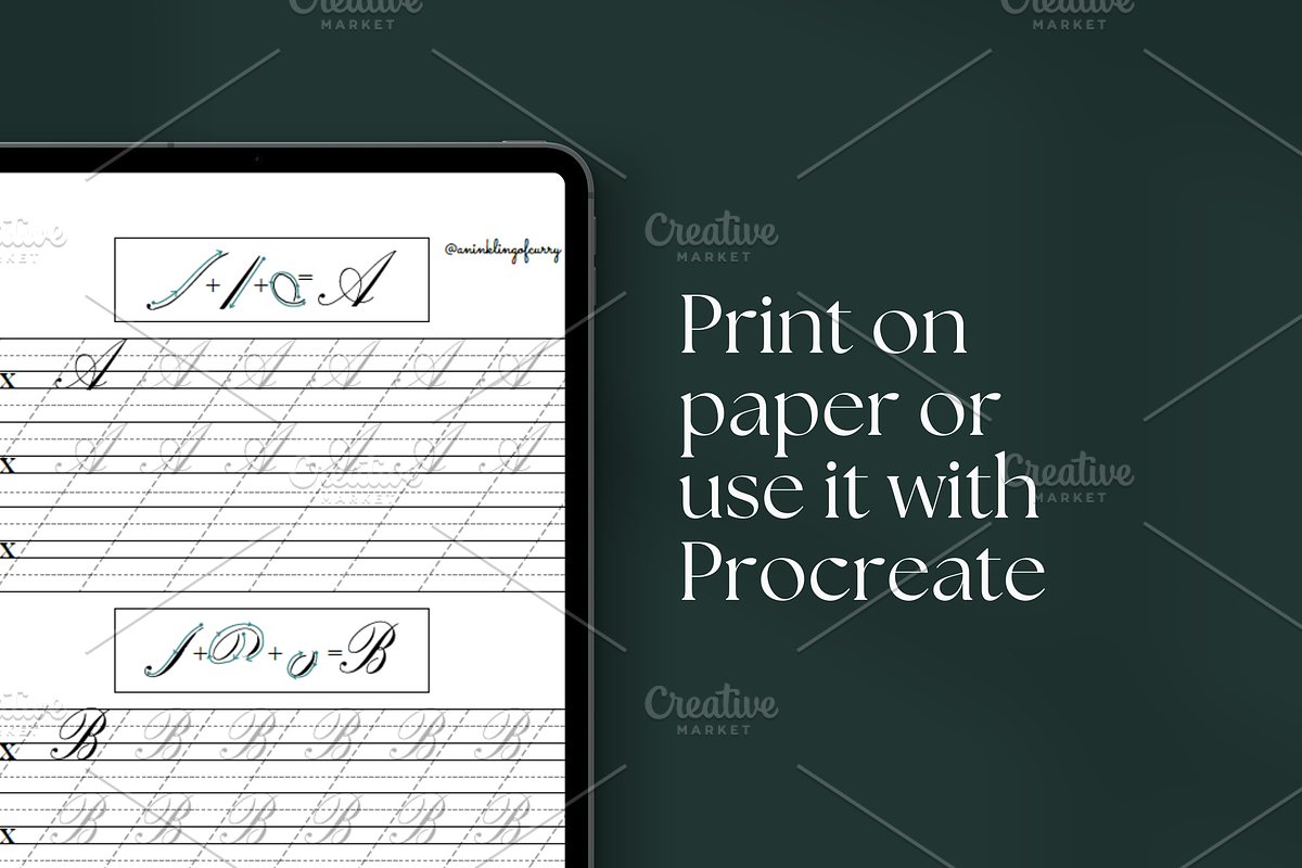Copperplate Calligraphy Worksheets, a Templates & Theme by An Inkling Of Curry (Photo 4 of 9)