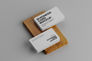 Rounded Business Card Mockups