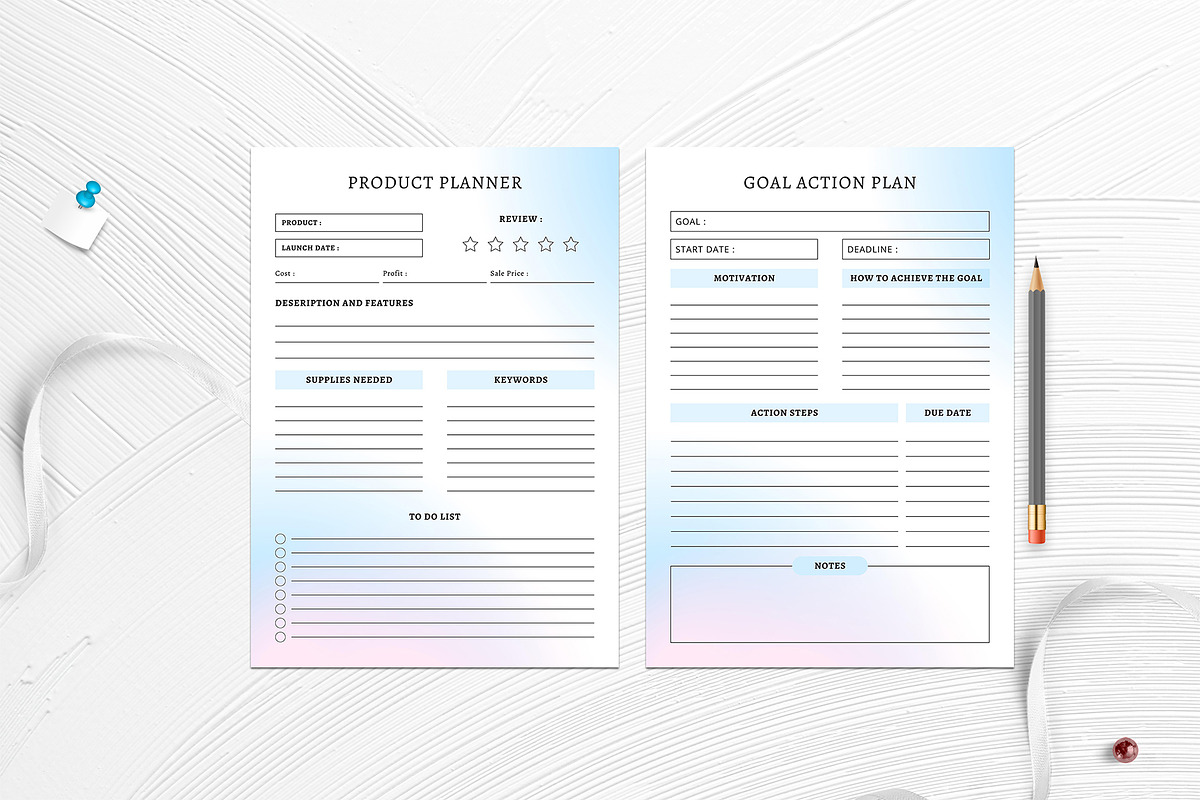 Ultimate Planner Bundle Pack, a Stationery Template by Design Zone (Photo 4 of 7)