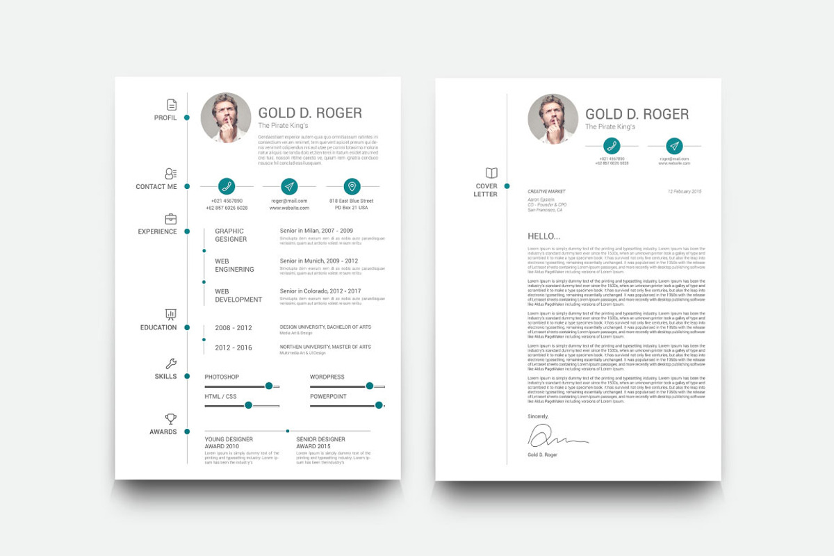 Resume/CV Template 4 Pack, a Resume Template by Rystudio (Photo 2 of 5)