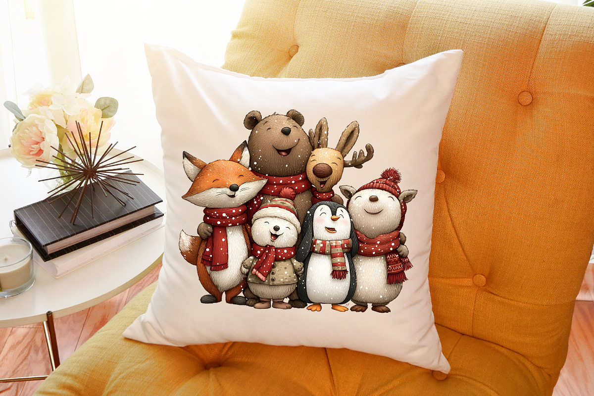 Whimsical Christmas Animals Clipart, an Animal Illustration by Sublimation Artist (Photo 6 of 6)