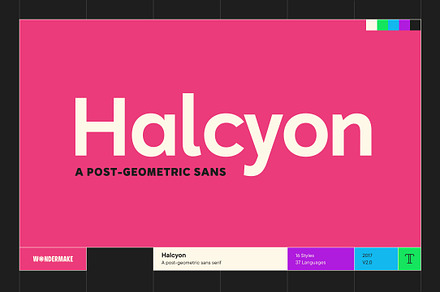 Halcyon, a Sans Serif Font by Wondermake