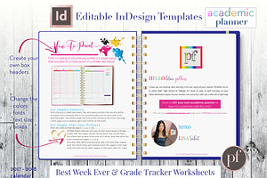 Academic Planner InDesign Template