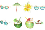 200 Tropical Watercolor Clipart, a Food Illustration by LilyBoo Clipart (Thumbnail 8 of 8)