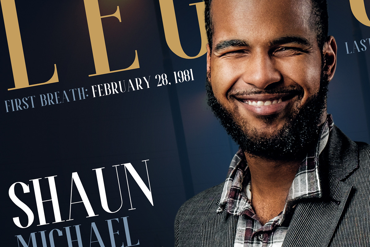 Magazine Style Canva Funeral Program, a Magazine Template by Nate Bartlett Design (Photo 6 of 7)