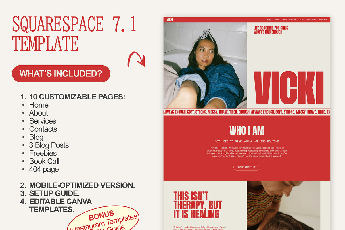 Squarespace Template | Coach Website preview 3