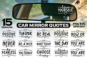 Car Mirror Quotes Sticker Bundle, a Photo by Actual Pixel (Thumbnail 1 of 17)