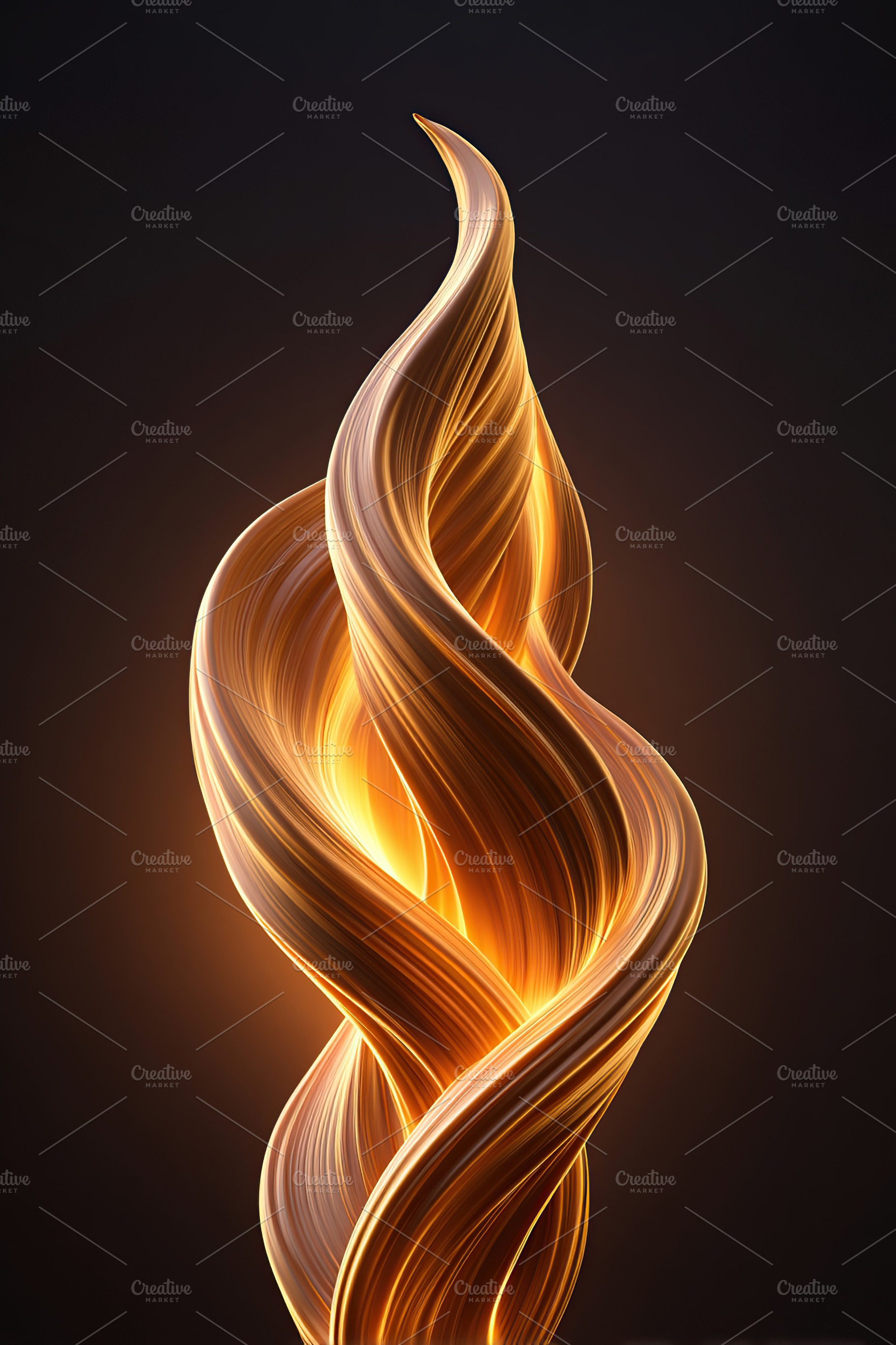 Fire-like twisting light forms create captivating visuals in abstract art displ, an Arts & Entertainment Photo by AlyaAnd