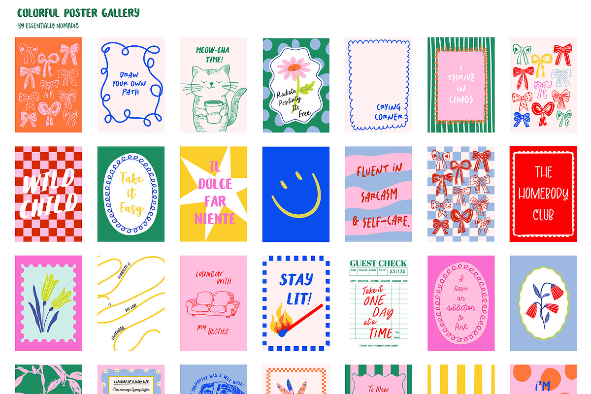 Colorful Gallery Art Prints Vol-2, a Background Graphic by Essentially Nomadic (Photo 8 of 12)