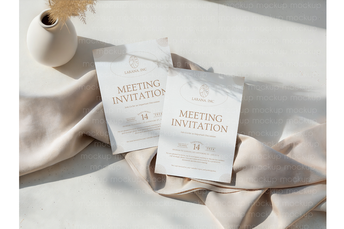 Minimal Sunlight Invitation Mockup, a Product Mockup by MockupWizard (Photo 4 of 4)