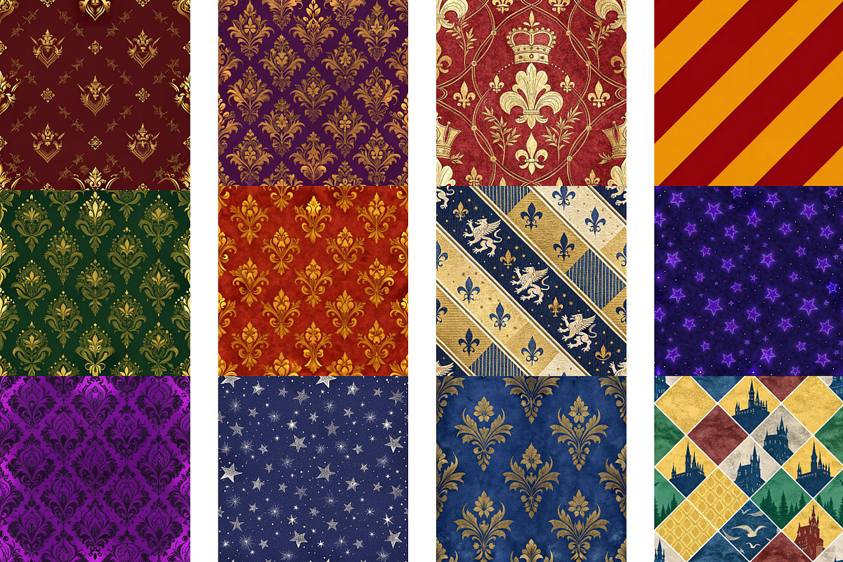 Wizard Magic School Digital Pattern, a Pattern Graphic by Wow Magic