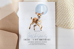 Watercolor Fawn Clipart, Baby Deer