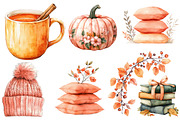 Peach Colored Autumn Clipart, an Illustration by Designworld (Thumbnail 3 of 6)