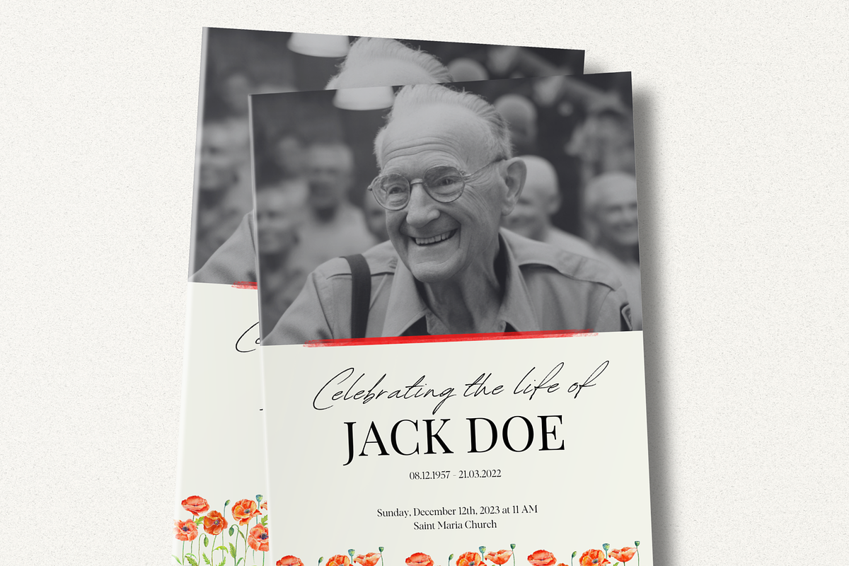 Funeral Program Template I Canva, an Invitation Template by The Social Stuff (Photo 1 of 10)