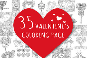 35 Valentine's Coloring