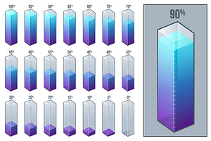 Bar Graph Chart. Infographic Element