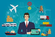 Logistics delivery agent concept., a Graphic by Lemberg Vector (Thumbnail 1 of 2)