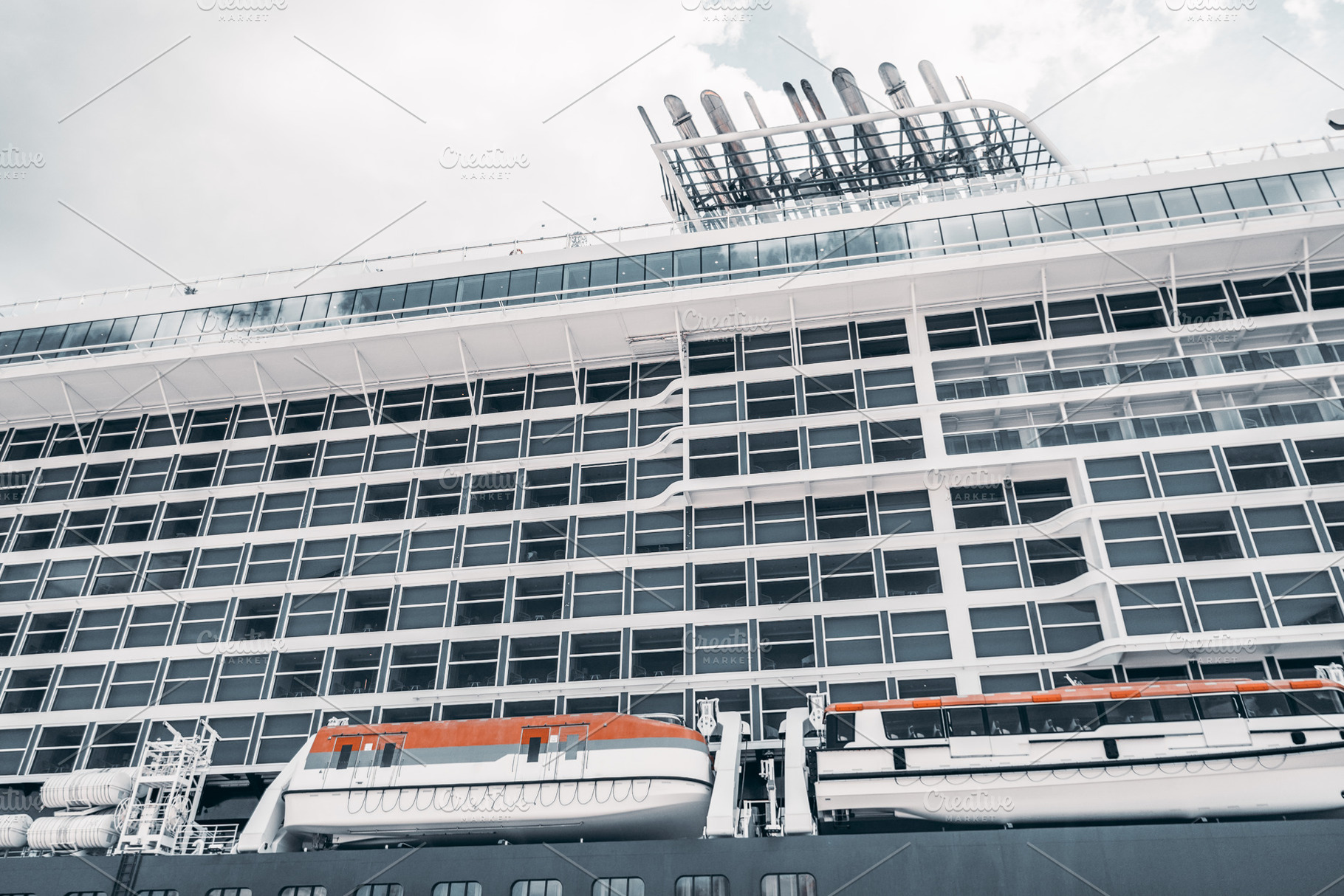 Cruise Ship Deck And Lifeboats, a Transportation Photo by SkyNext
