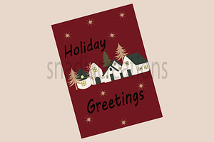 Holiday Greetings, a Card Template by snadiacreations