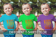 Kids T-Shirt Mock-Up Vol 4, a Shirt Mockup by Freeman Studio (Thumbnail 3 of 14)