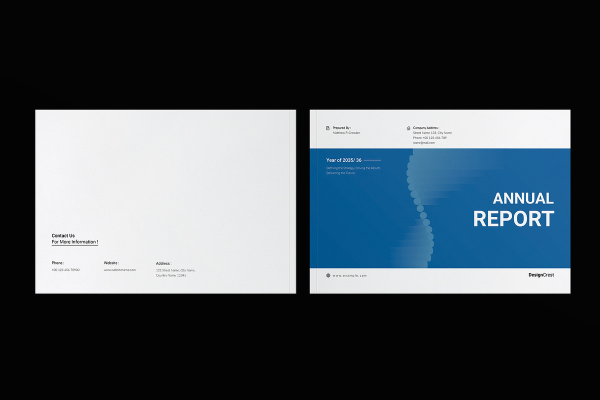 Annual Report Template Landscape, a Brochure Template by DesignCrest (Photo 11 of 13)