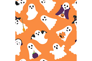 Cute halloween ghost pattern