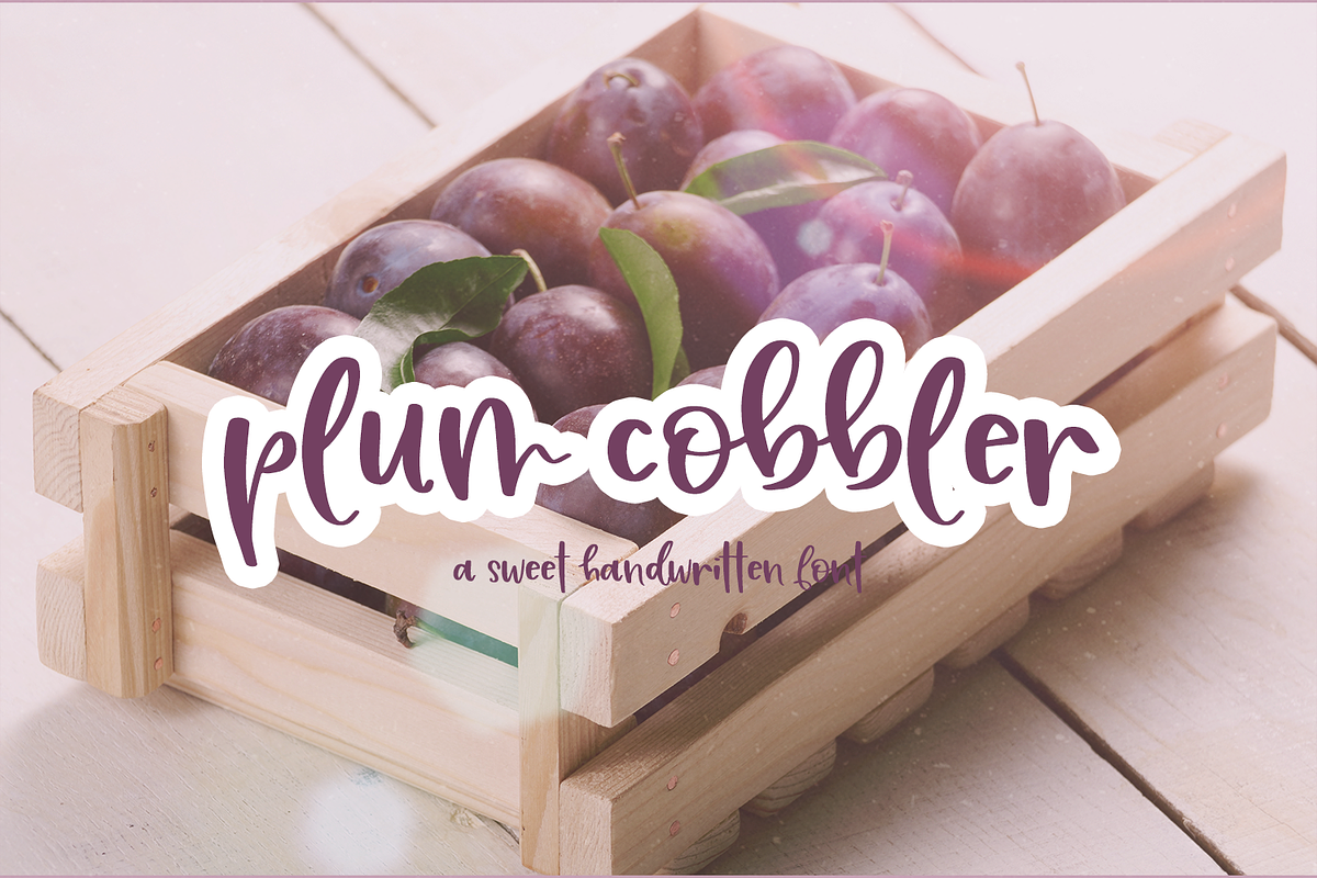 Plum Cobbler Handwritten Font, a Script Font by Beck McCormick (Photo 1 of 10)