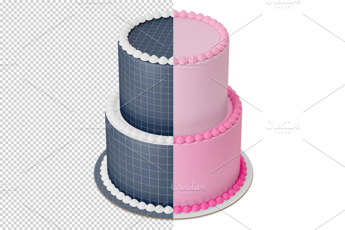 Tiered cake Mockup set. PSD mockup., a Product Mockup by NatalyaZelenova (Photo 4 of 7)