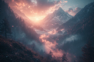 Misty Wilderness moutain forest, a Photo by ComfortQ