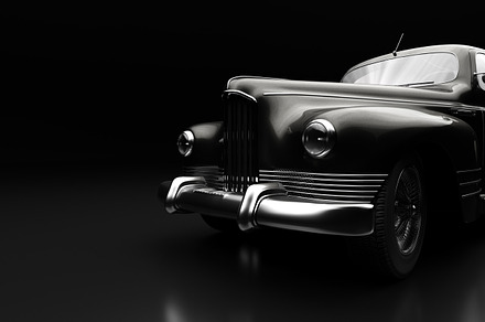 Classic retro car on black., a Transportation Photo by Photocreo Michal Bednarek