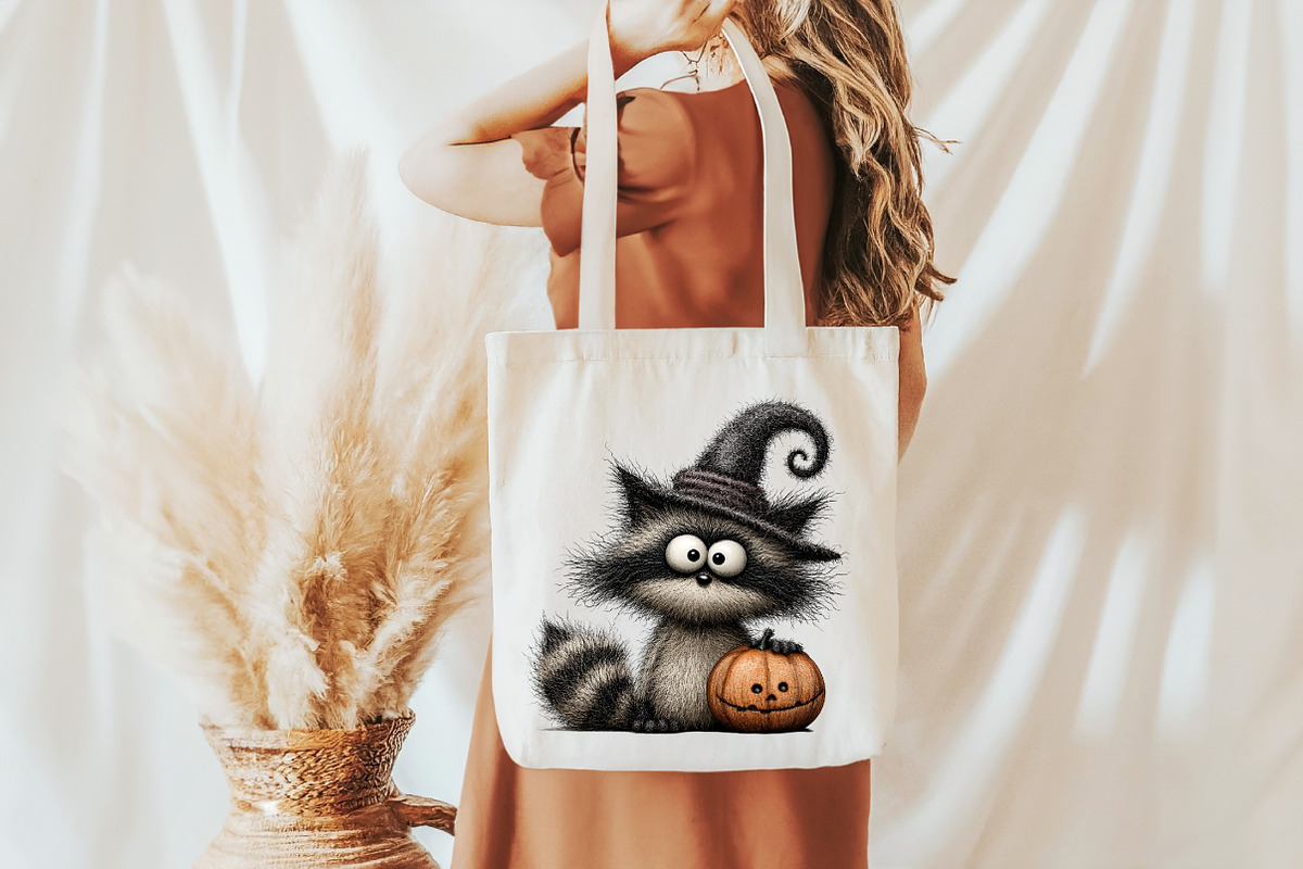 Halloween Raccoon Clipart Bundle, a Seasonal Illustration by designcity5 (Photo 4 of 5)