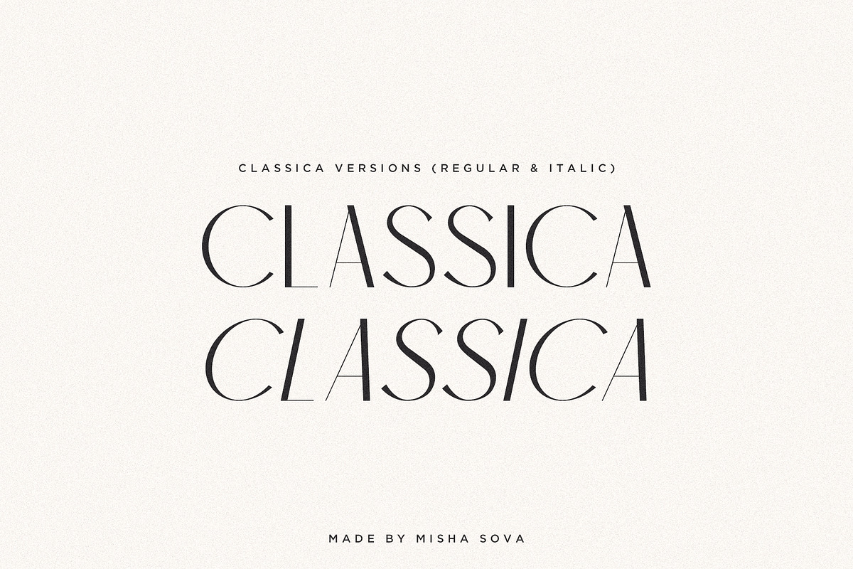 Classica - Modern Sans Serif, a Sans Serif Font by Misha Sova (Photo 9 of 10)