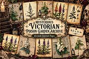 Mysterious Victorian Poison Garden, a Background Graphic by Printable Treasure (Thumbnail 1 of 3)