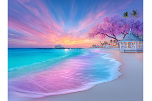 A seaside resort at twilight, a Nature Photo by ZinetroN