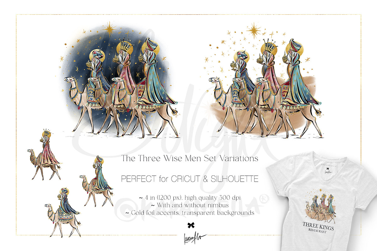 Nativity Scenes Holy Family Clipart, a Seasonal Illustration by KaramfilaS (Photo 9 of 12)