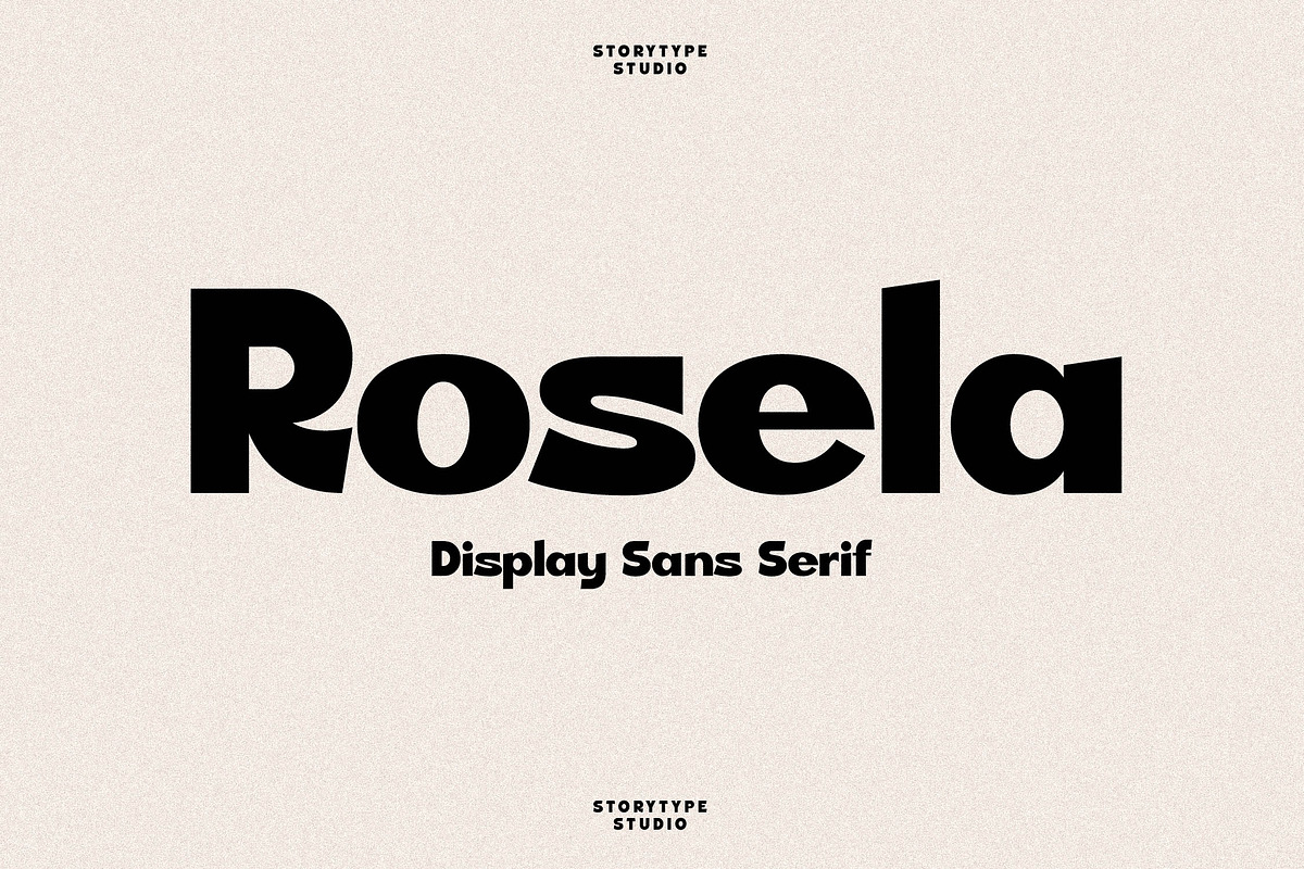 Rosela Display Sans serif Font, a Sans Serif Font by Storytype Studio (Photo 1 of 15)