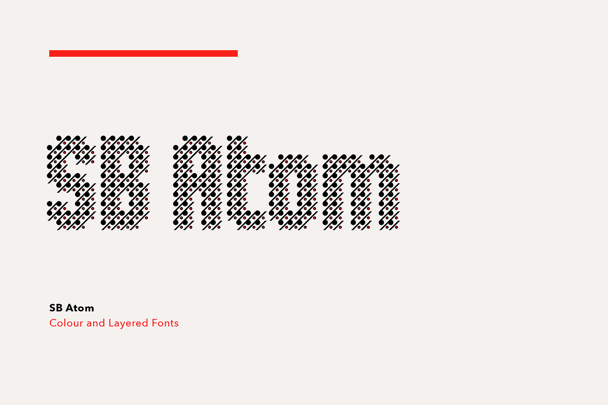 SB Atom - Color Font, a Font by SelfBuild Type