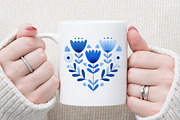 Dutch Folk Blue Clipart Set, an Illustration by Sublimation Artist (Thumbnail 5 of 6)