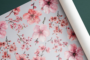 SAKURA Seamless Pattern & Motifs