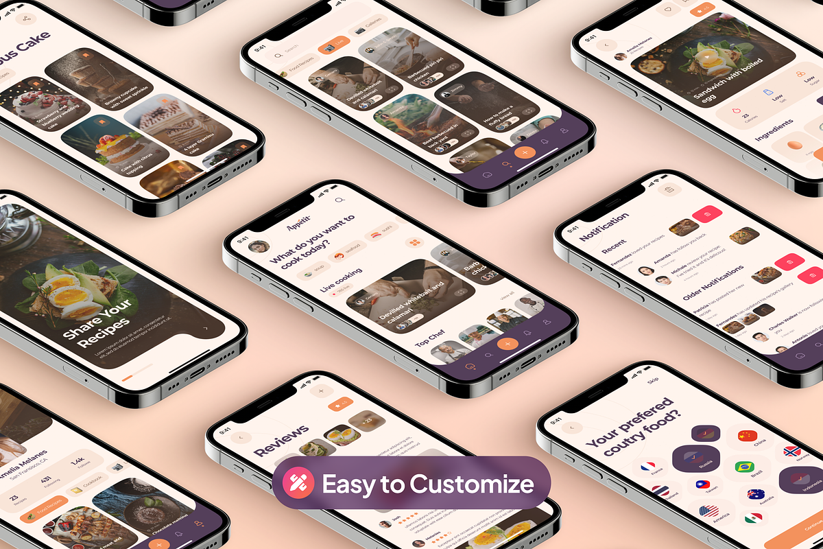 Appetit - Food Recipes App UI Kit, an UI Kit Template by Rafiq | YDN (Photo 7 of 8)