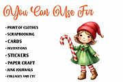Cute Watercolor Christmas Clipart, a Seasonal Illustration by CreationArt (Thumbnail 5 of 7)
