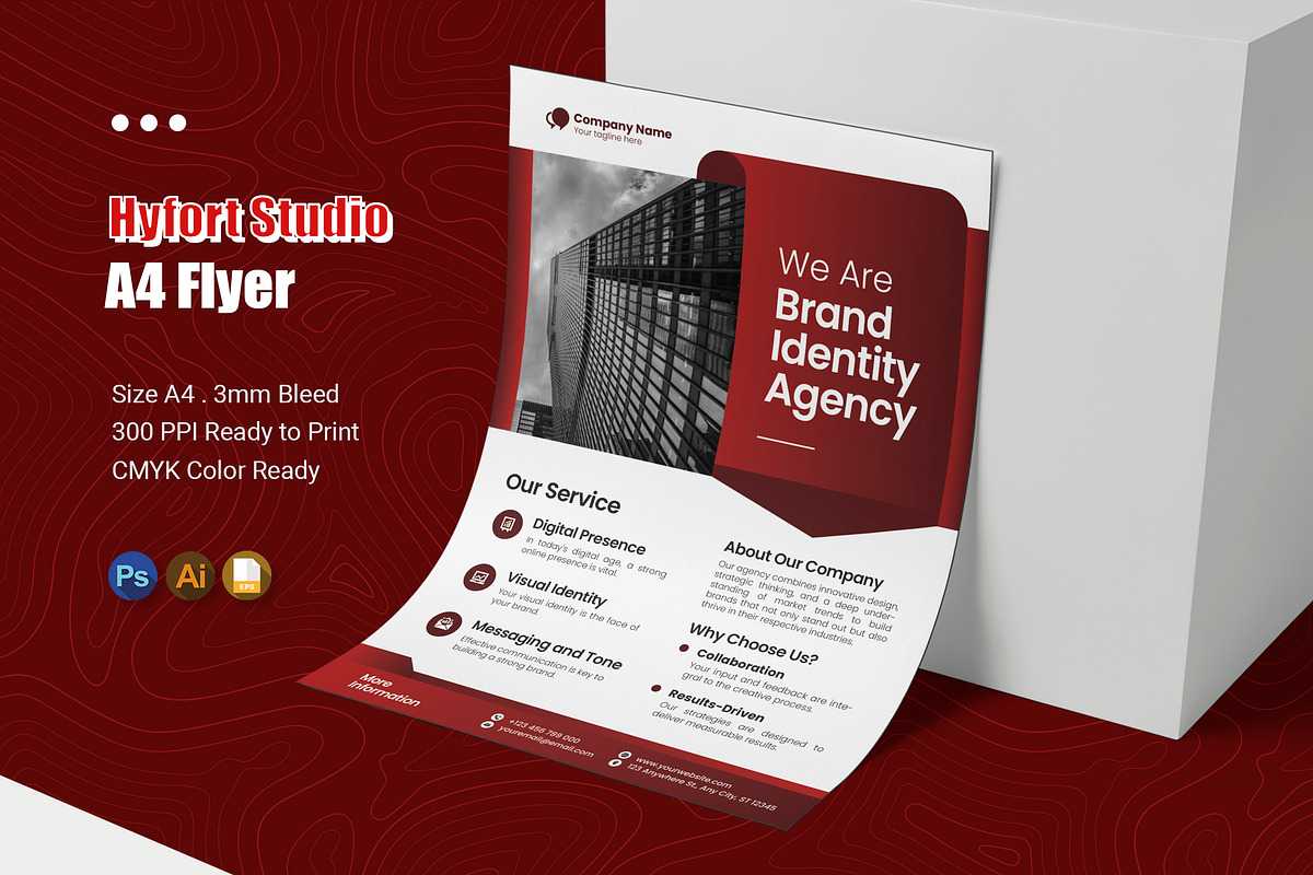 Hyfort Studio - Flyer, a Flyer Template by Esensifiksi.studio (Photo 1 of 3)