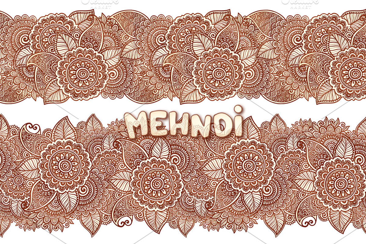 20 Indian mehndy style elements, a Pattern Graphic by Art of Sun (Photo 6 of 7)