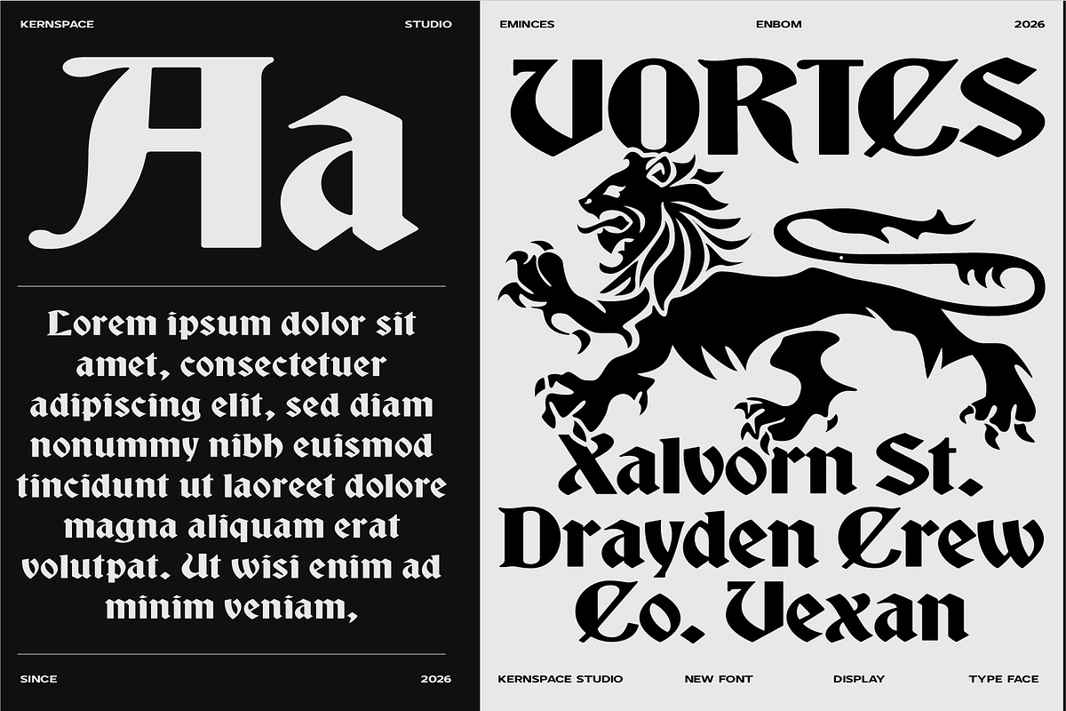 KSP Ruckus, a Blackletter Font by letrasdegs (Photo 4 of 8)