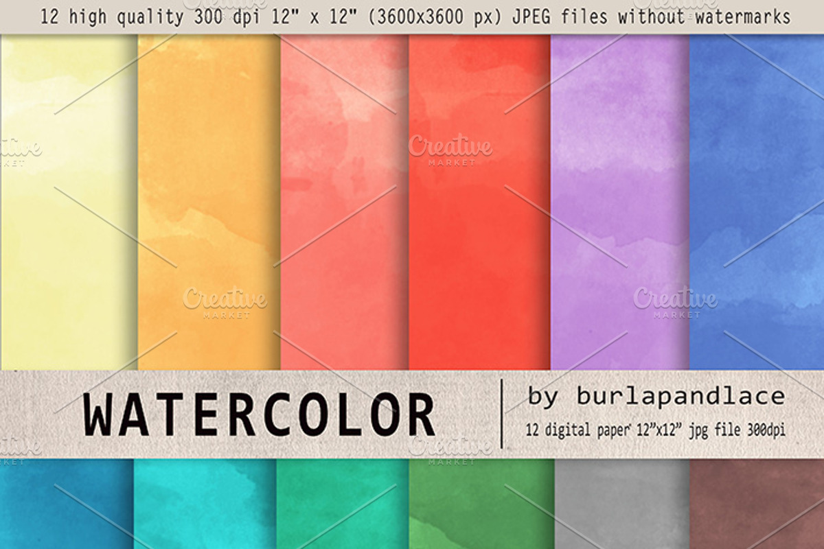 Watercolor digital paper II.